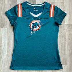 Vtg Miami Dolphins NFL Women’s Rhinestones Bejeweled Jersey Women’s Medium. Good Condition, See Pics 