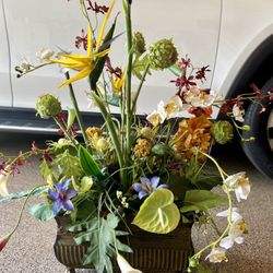 Bird Of Paradise Silk Flower Arrangement