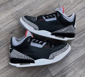Jordan 3 black cement size 8