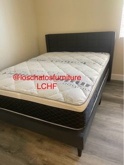 Queen size bed frame and mattress