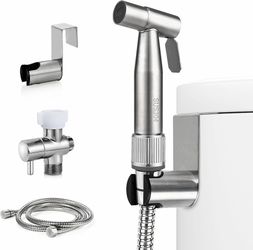 Blissland Bidet Sprayer for Toilet with Adjustable Water Pressure, Handheld Bidet Sprayer Kit- Stainless Steel