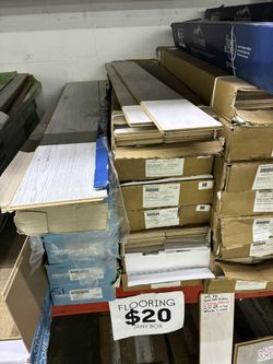 Mixed flooring Laminate, Engineered Hardwood Flooring any box for $20