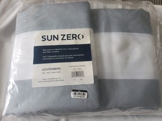 Sun Zero Striped Curtain Panel