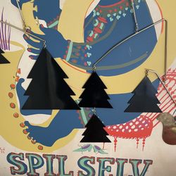 Christmas Trees And Bird Mobile