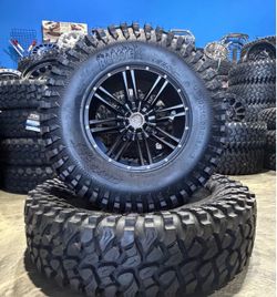 On Sale. 15x7 wheels & 32x10-15 Tires for RZR KAWASAKI SPEED UTV YAMAHA 4 lug SXS ( We Finance)