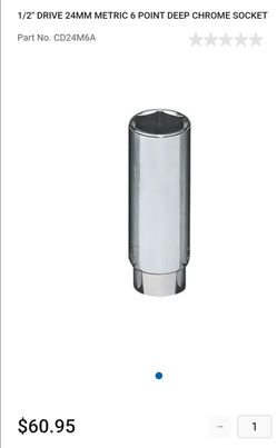 Matco tools 1/2 drive  24mm deep socket 6 point (CD24M6A)