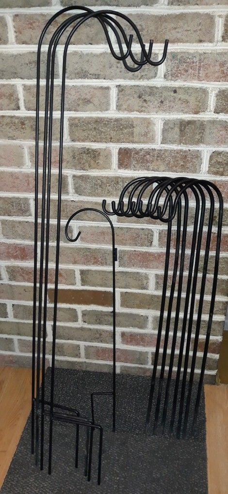12 Heavy Duty Metal Outdoor Shepherd's Hooks