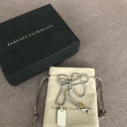 David Yurman white dog tag pendant