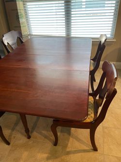 Cherrywood table with 6 chairs