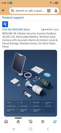 Reolink 4k Solar Cellular Security cam and many more items on my page