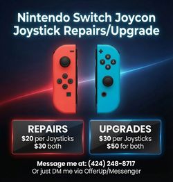 Nintendo Switch Joycon Joystick Repairs/Upgrade