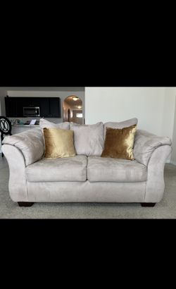 Suede Sofa & Loveseat