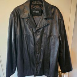 Genuine Leather Guess Jacket Large