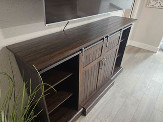 Wooden Barn Door TV stand