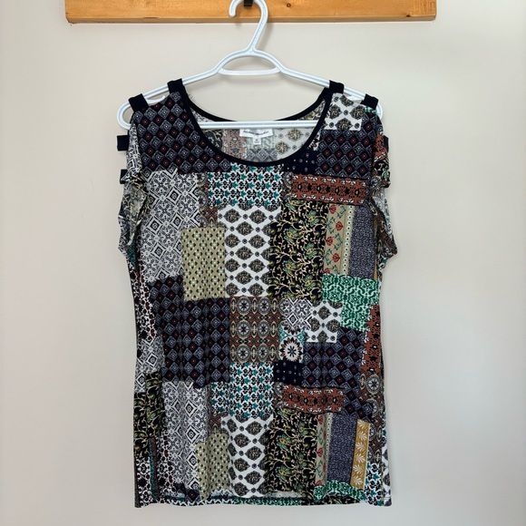 Modern Attraction Patchwork Top