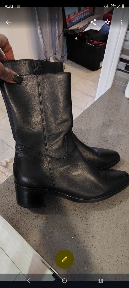 Leather Women Boots 