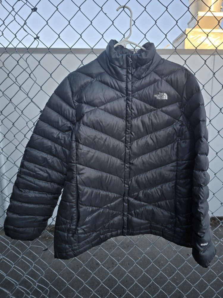 THE NORTH FACE Black Warm 550-DOWN WINTER JACKET Puffer Ski Hike Coat Women's Sz Xl