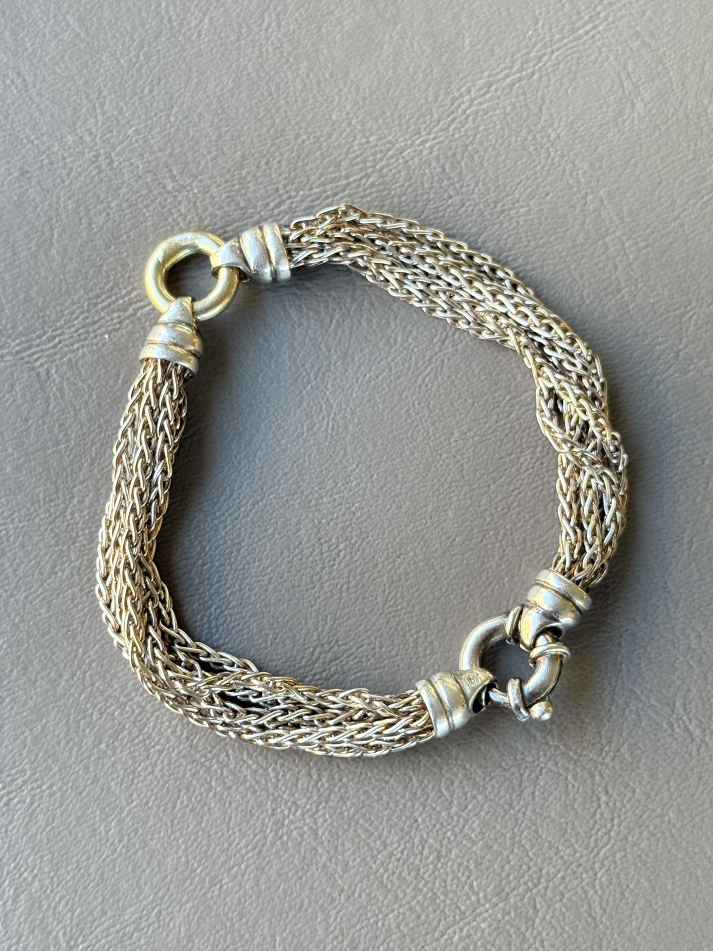 Vintage Sterling Silver Bracelet Marked 925 Italy 7”L 23gr