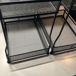 Two-Tier Metal Cabinet, Under The Sink, Pantry Organizers