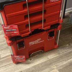 Milwaukee Packout 3drawer With 22inch Rolling Storage Container 