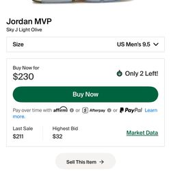 Light olive Jordan MVP