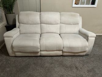 Beige recliner sofa set