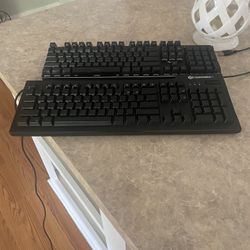 2 Keyboards Cyberpowerpc Keyboard And Havit Keyboard Blue Switch And Membraine Keyboard 