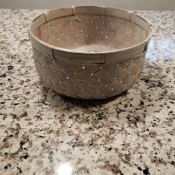 White Weaved Basket 