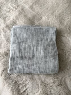 New - Light blue baby muslin swaddle blanket 