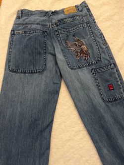 Taking offers 34 by 30 Jnco vintage 90s dragon skull design