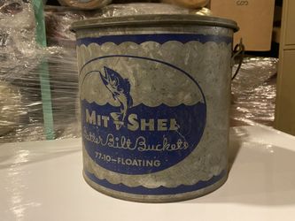 Vintage Mit-Shel 2Pc. Floating Minnow Bait Bucket