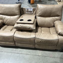 Brown Sofa & Love Seat