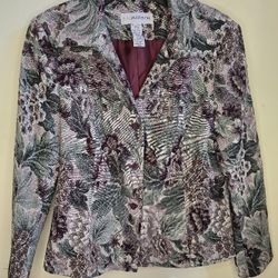 Sag Harbor Women's Vintage Multicolor Blazer 