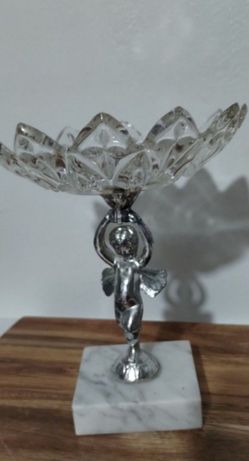 VTG COMPOTE - CANDY DISH MADE IN ITALY 7"×5.5"