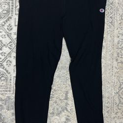 Champion Joggers Mens Black Drawstring Lightweight Stretch Mens Size L 