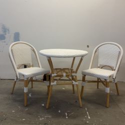 White 3 Piece Outdoor Patio Set 