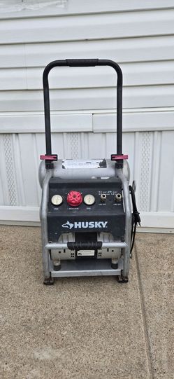 4.5 Gal. 175 PSI Portable Electric Oil-Free Quiet Twin Stack Jobsite Air Compressor w/Rubber Wheels and 2-Quick Couplers