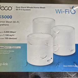 TP Link Deco AX5000 WiFi6 Mesh Router 3 pack