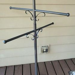 Vintage Metal Flower Pots Banner Hanger 53" Tall Patio Garden Decor.