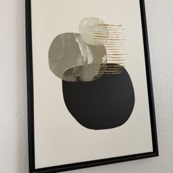 Black framed canvas art 
