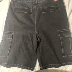 baggy black jorts 