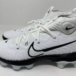 Brand New Nike Alpha Huarache NXT White Black MCS Baseball Cleats Sizes 7, 8.5