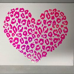 Leopard Heart Canvas 8x10