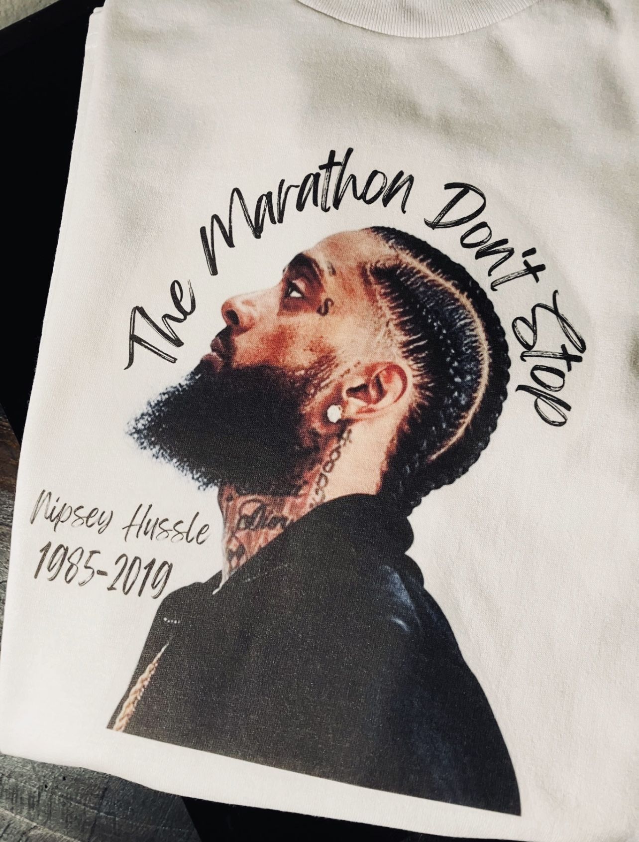 Nipsey Hussle The Marathon Dont Stop Custom T Shirt New