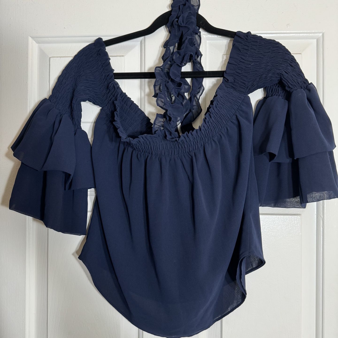 MISA Los Angeles Blouse Navy Size S Like New 