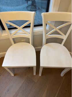 Crate & Barrel Solid Wood Chairs, set of 4