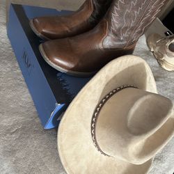 Botas Vaqueras Y Sombrero 
