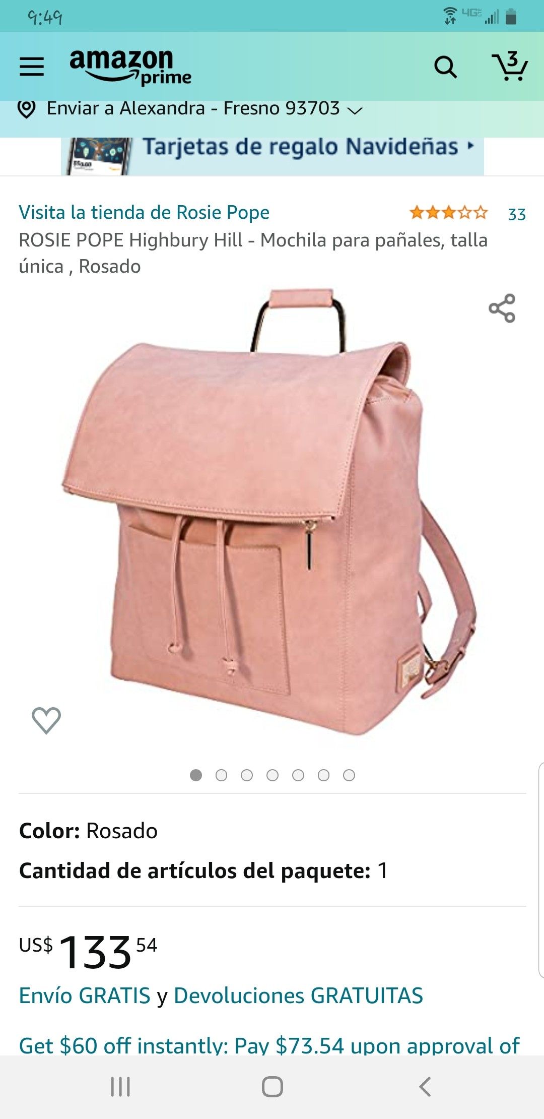 Rosie Pope diaper bag