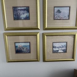 Monet Prints Set Of Four Framed