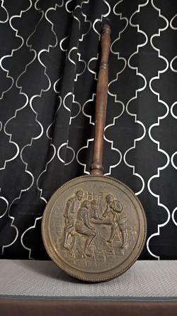 Vintage Brass Bedwarmer , made in ENGLAND,  pub scene